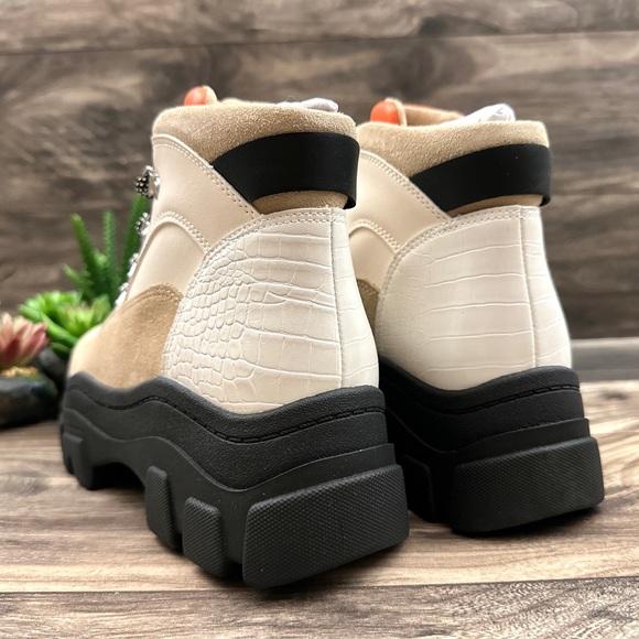 NIB Steve Madden Vermont Leather Platform Hiker Combat Boots 8M - Picture 8 of 11